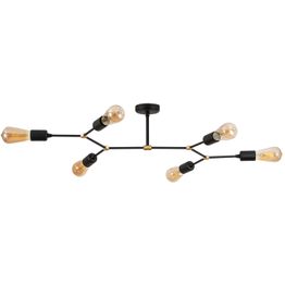 Kattovalaisin Linento Lighting Sparrow 6-osainen musta