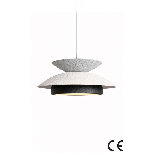 Riippuvalaisin Linento Lighting BK306, Ø48cm, harmaa/valkoinen/musta