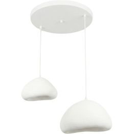 Riippuvalaisin Linento Lighting Lora 30-40-T-Luna, 2-osainen, valkoinen