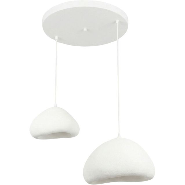 Riippuvalaisin Linento Lighting Lora 30-40-T-Luna, 2-osainen, valkoinen