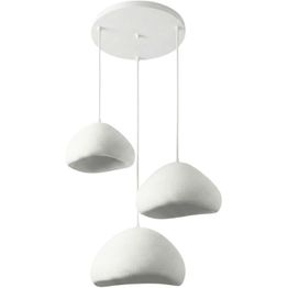 Riippuvalaisin Linento Lighting Lora Set-T-Luna, 3-osainen, valkoinen