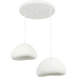 Riippuvalaisin Linento Lighting Lora 40-40-T-Luna, 2-osainen, valkoinen