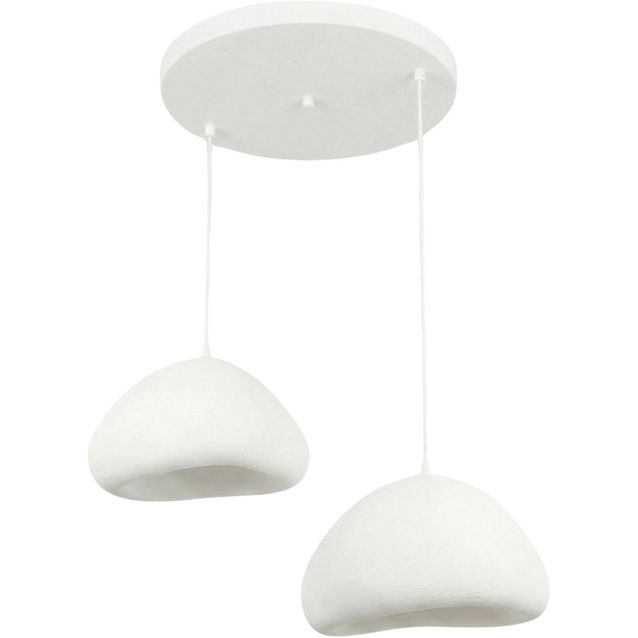 Riippuvalaisin Linento Lighting Lora 40-40-T-Luna, 2-osainen, valkoinen