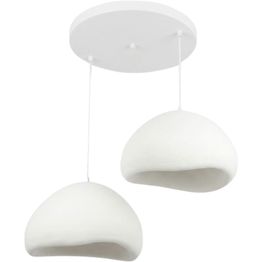 Riippuvalaisin Linento Lighting Lora 50-50-T-Luna, 2-osainen, valkoinen