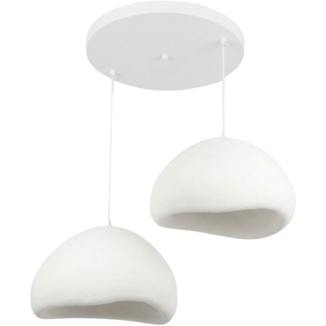 Riippuvalaisin Linento Lighting Lora 50-50-T-Luna, 2-osainen, valkoinen