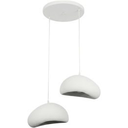 Riippuvalaisin Linento Lighting Loval 30-2-T-Luna, 2-osainen, valkoinen