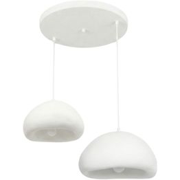 Riippuvalaisin Linento Lighting Loval 30-40-T-Luna, 2-osainen, valkoinen