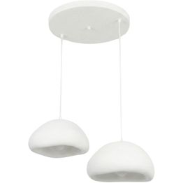 Riippuvalaisin Linento Lighting Loval 40-40-T-Luna, 2-osainen, valkoinen