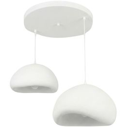 Riippuvalaisin Linento Lighting Loval 40-50-T-Luna, 2-osainen, valkoinen