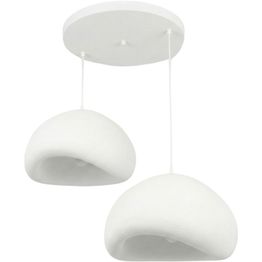 Riippuvalaisin Linento Lighting Loval 50-50-T-Luna, 2-osainen, valkoinen