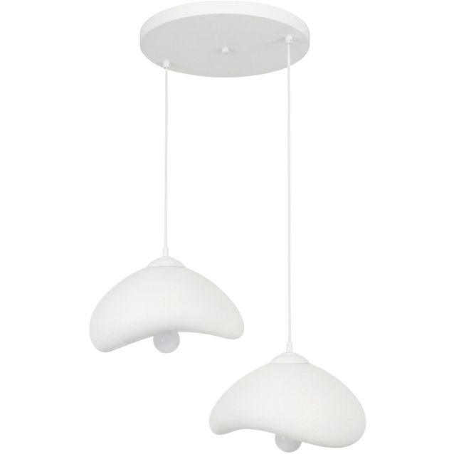 Riippuvalaisin Linento Lighting Luna 30-2-T, 2-osainen, valkoinen