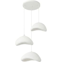 Riippuvalaisin Linento Lighting Luna T, 3-osainen, valkoinen