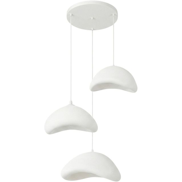 Riippuvalaisin Linento Lighting Luna T, 3-osainen, valkoinen