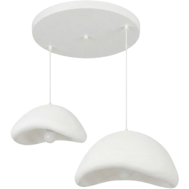 Riippuvalaisin Linento Lighting Luna 40-50-T, 2-osainen, valkoinen