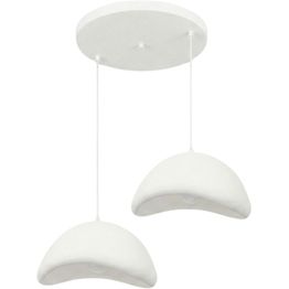 Riippuvalaisin Linento Lighting Luna 50-50-T, 2-osainen, valkoinen