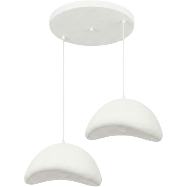 Riippuvalaisin Linento Lighting Luna 50-50-T, 2-osainen, valkoinen