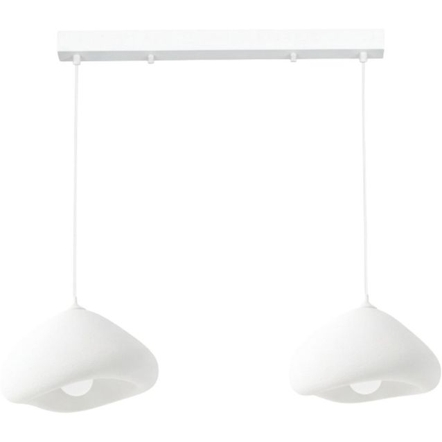 Riippuvalaisin Linento Lighting Lora 30-2-C-Luna, 2-osainen, valkoinen