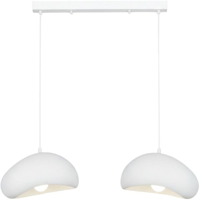 Riippuvalaisin Linento Lighting Loval 30-2-C-Luna, 2-osainen, valkoinen