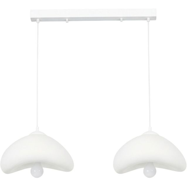 Riippuvalaisin Linento Lighting Luna 30-2-C, 2-osainen, valkoinen