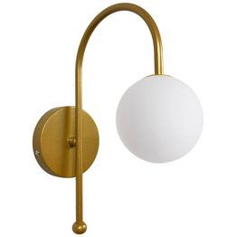 Seinävalaisin Linento Lighting 242085 valkoinen/kulta