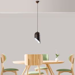 Riippuvalaisin Linento Lighting KESIK-6161-RETRO, Ø14cm, tummanruskea