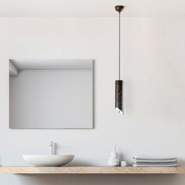 Riippuvalaisin Linento Lighting KESIKBORU-MR-976-RETRO, Ø8cm, tummanruskea