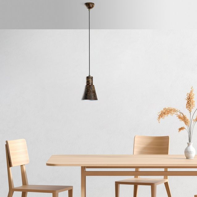 Riippuvalaisin Linento Lighting KONIKKEM-6362-RETRO, Ø14cm, tummanruskea