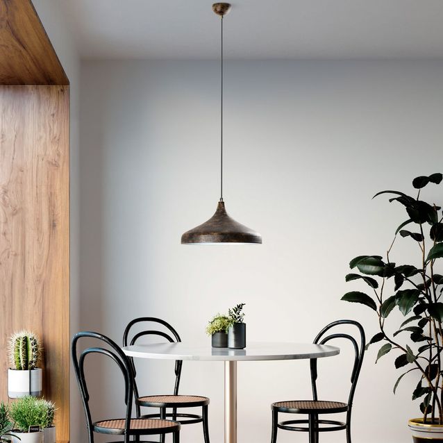 Riippuvalaisin Linento Lighting TATTOO-D-NUS-2641-RETRO, Ø36cm, tummanruskea