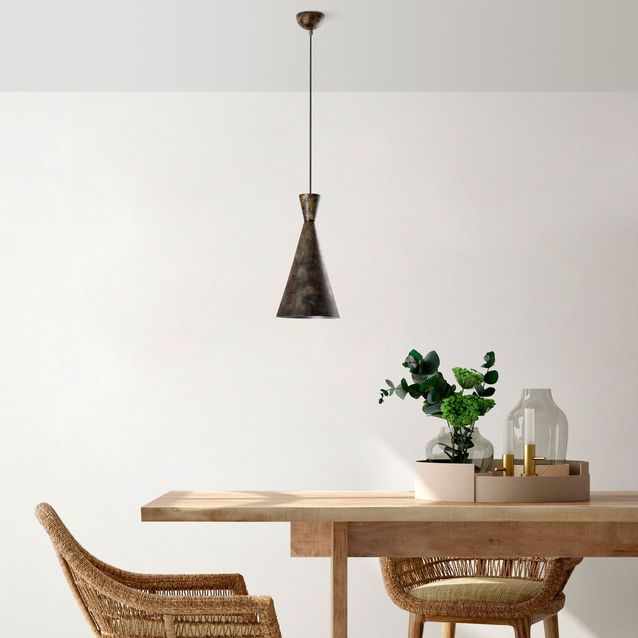 Riippuvalaisin Linento Lighting TOM-3541-RETRO, Ø19cm, tummanruskea