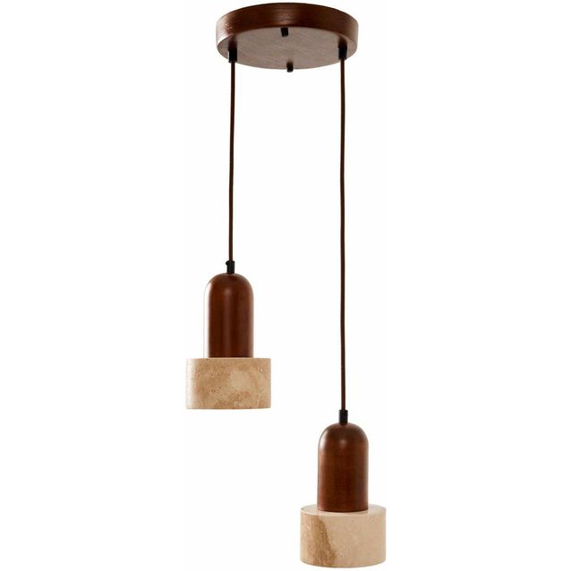 Riippuvalaisin Linento Lighting Loer 2-osainen beige/saksanpähkinä