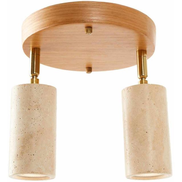 Kattospotti Linento Lighting Nur 2-osainen beige/tammi