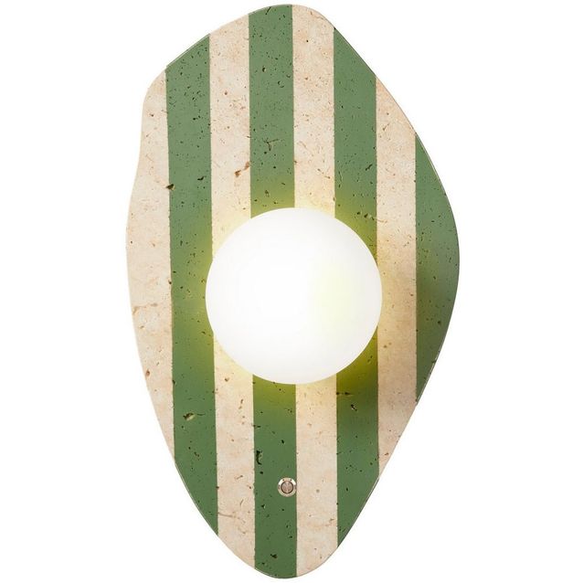 Seinävalaisin Linento Lighting Espe beige/valkoinen/vihreä