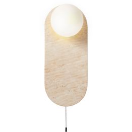 Seinävalaisin Linento Lighting Tor-Bell beige/valkoinen