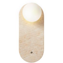 Seinävalaisin Linento Lighting Tor-Worn beige/valkoinen