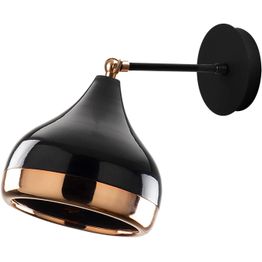 Seinävalaisin Linento Lighting Yildo 6901, 17x28cm, musta/kupari