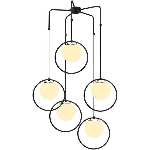 Kattovalaisin Linento Lighting Dolunay 5-osainen musta
