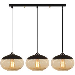 Kattovalaisin Linento Lighting Camini 3-osainen musta/keltainen