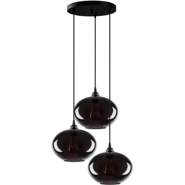 Kattovalaisin Linento Lighting Smoked Ø61 cm 3-osainen tummanharmaa