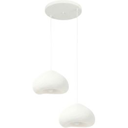 Riippuvalaisin Linento Lighting Lora 40-40-T-Nua, 2-osainen, valkoinen