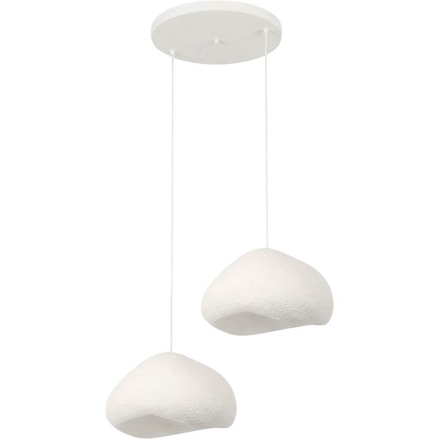 Riippuvalaisin Linento Lighting Lora 50-50-T-Nua, 2-osainen, valkoinen