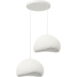 Riippuvalaisin Linento Lighting Loval 50-50-T-Nua, 2-osainen, valkoinen