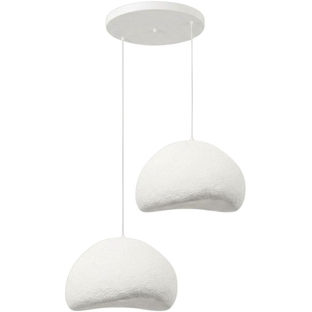 Riippuvalaisin Linento Lighting Loval 50-50-T-Nua, 2-osainen, valkoinen