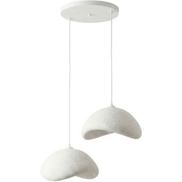 Riippuvalaisin Linento Lighting Luna 50-50-T-Nua, 2-osainen, valkoinen