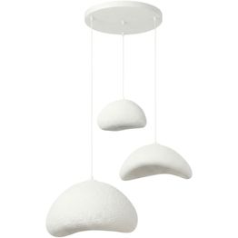 Riippuvalaisin Linento Lighting Luna Nua T, 3-osainen, valkoinen