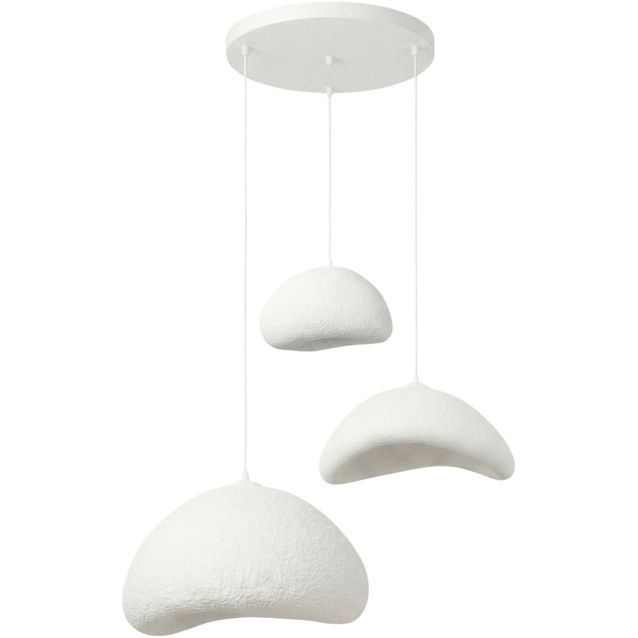 Riippuvalaisin Linento Lighting Luna Nua T, 3-osainen, valkoinen