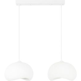 Riippuvalaisin Linento Lighting Yontu suora 80cm 2-osainen valkoinen