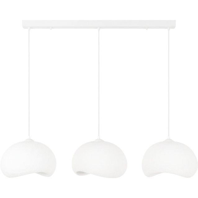 Riippuvalaisin Linento Lighting Yontu 15853A, 3-osainen, valkoinen