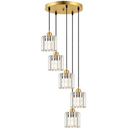 Riippuvalaisin Linento Lighting Yakops, 5-osainen, pyöreä, E27