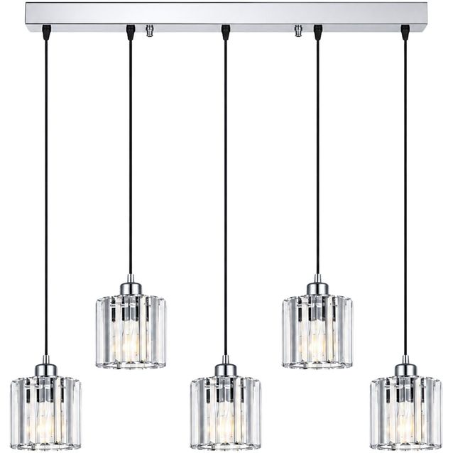 Riippuvalaisin Linento Lighting Yakops-15750, 5-osainen, E27, hopea