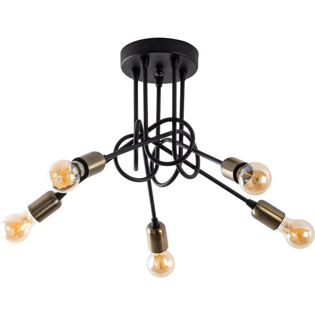 Kattovalaisin Linento Lighting Viraj 5-osainen musta/pronssi